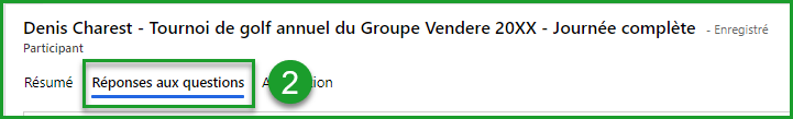 Onglet Réponses