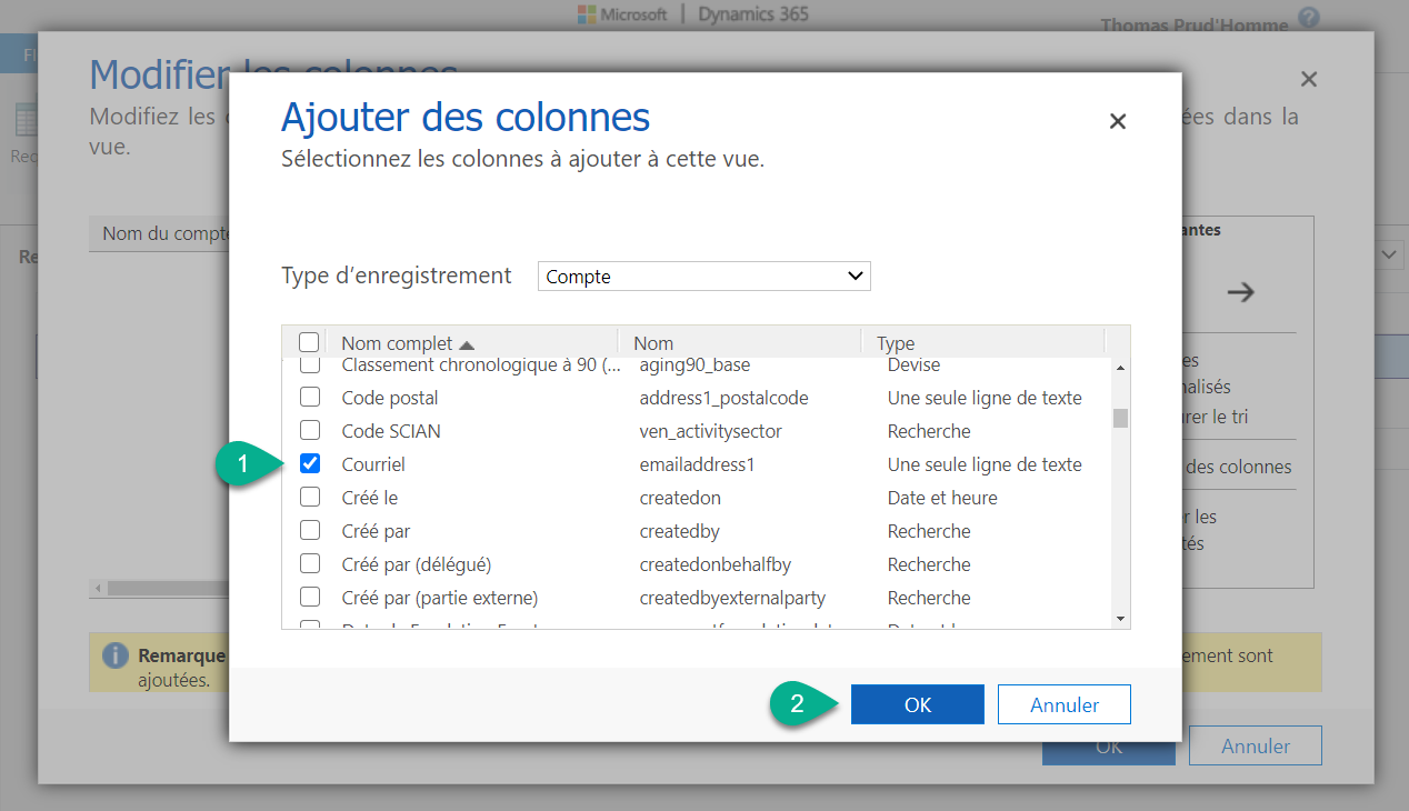 Ajouter des colonnes