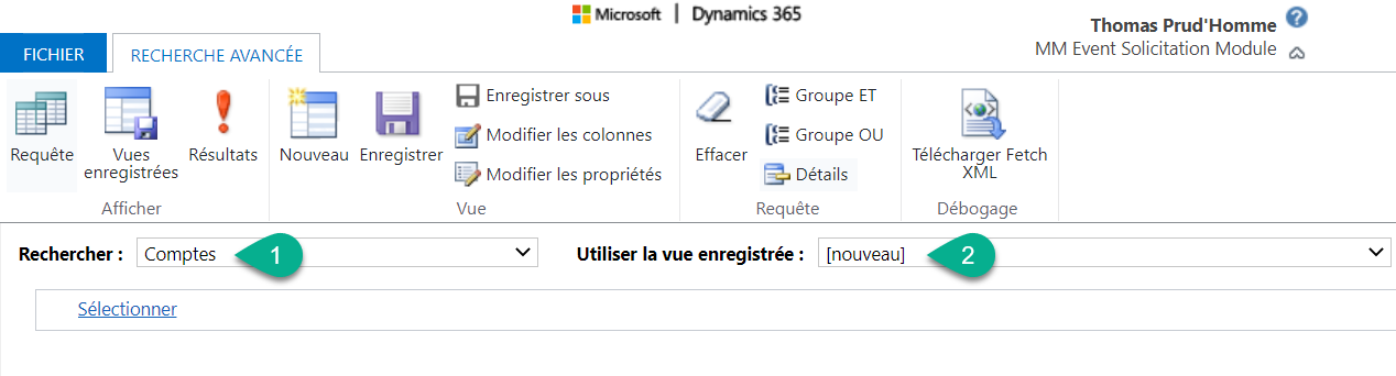 Choisir le type de recherche